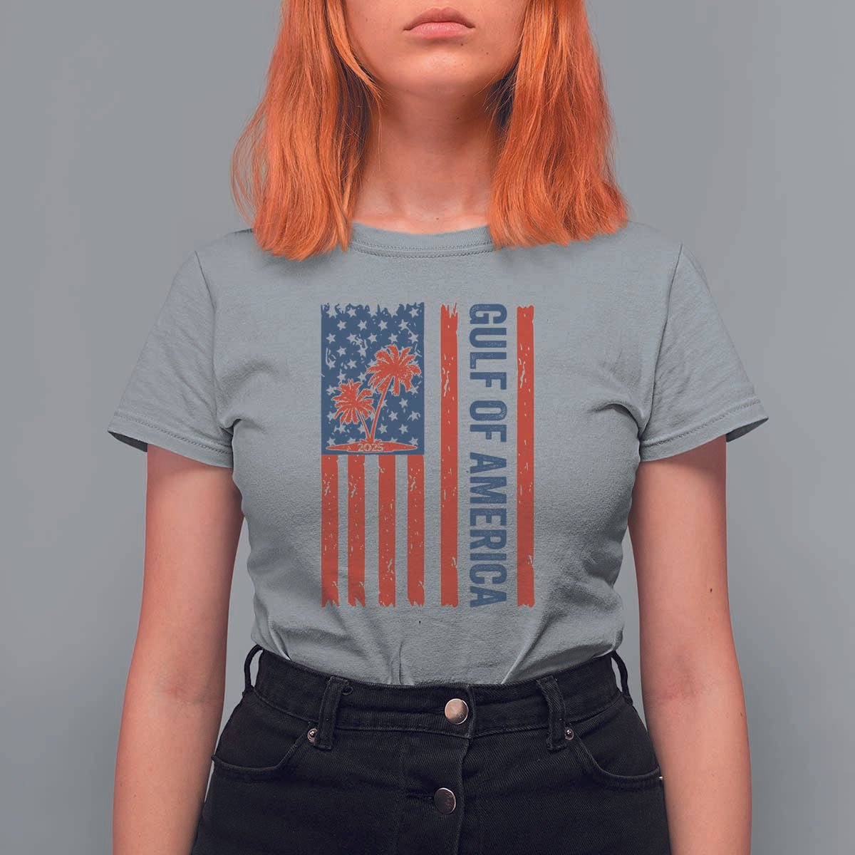 Funny Gulf Of US America Est 2025 T Shirt For Women USA American Flag