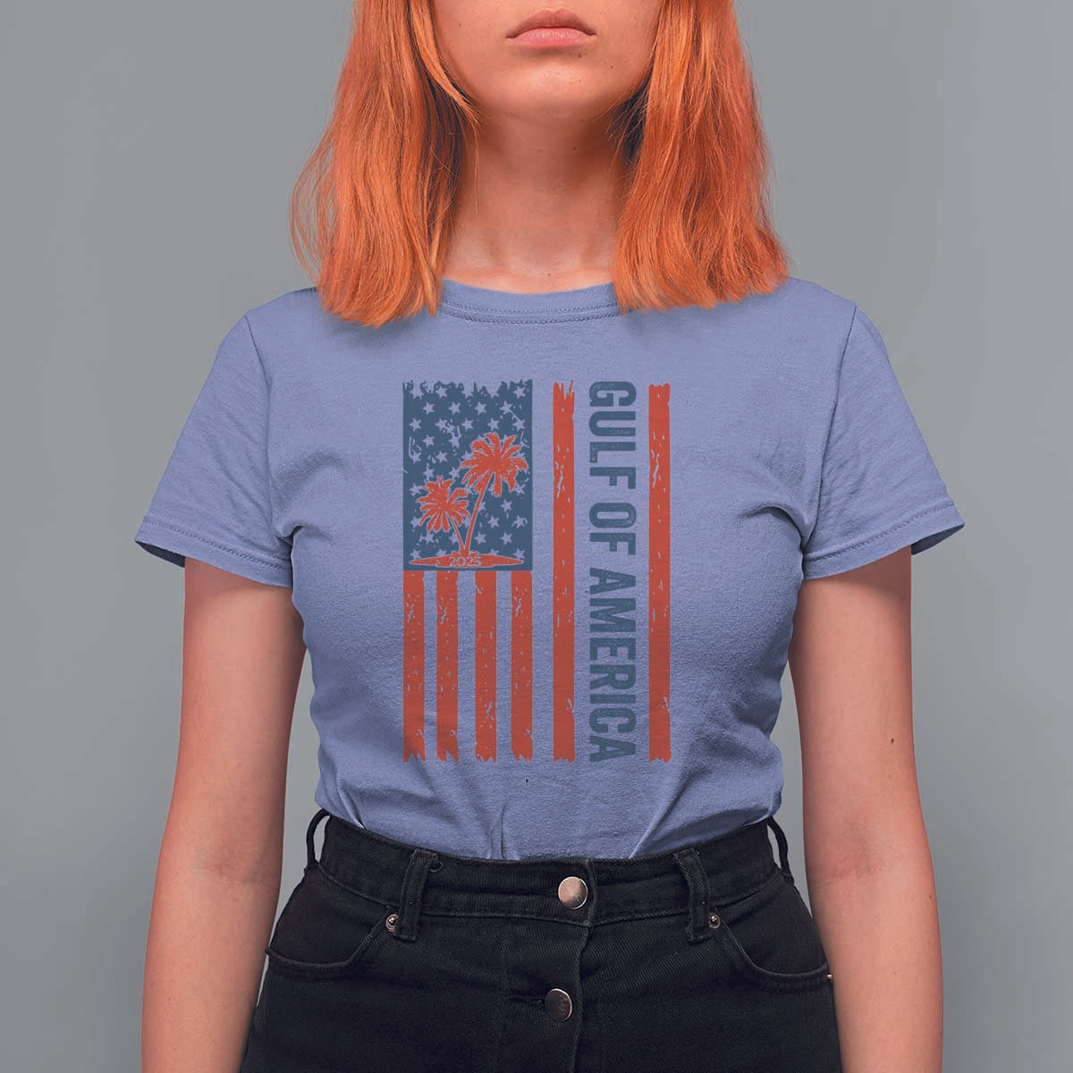 Funny Gulf Of US America Est 2025 T Shirt For Women USA American Flag
