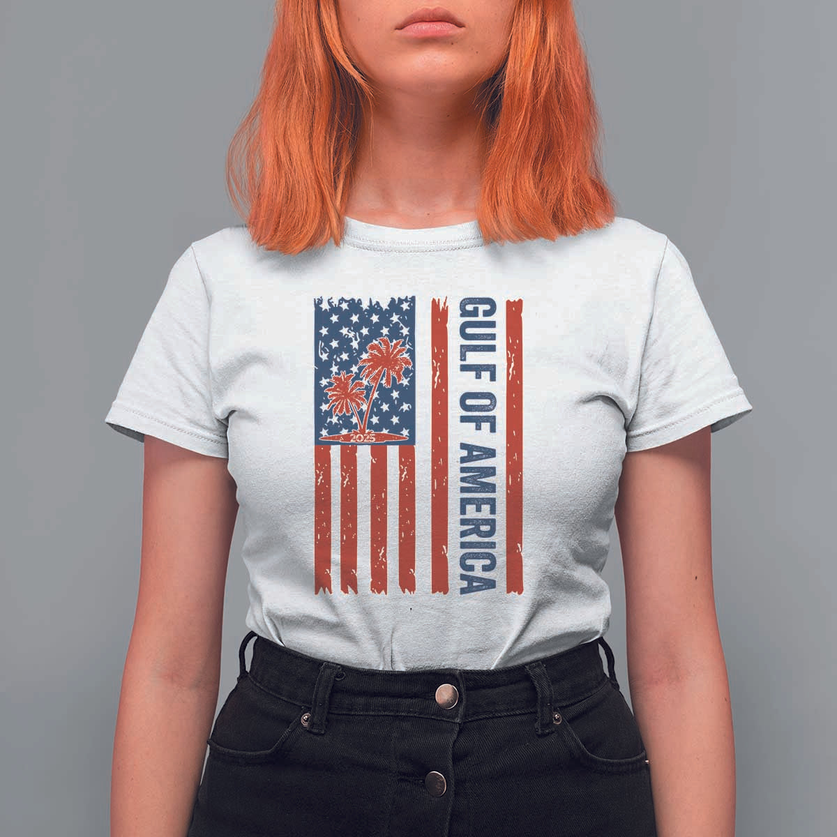 Funny Gulf Of US America Est 2025 T Shirt For Women USA American Flag