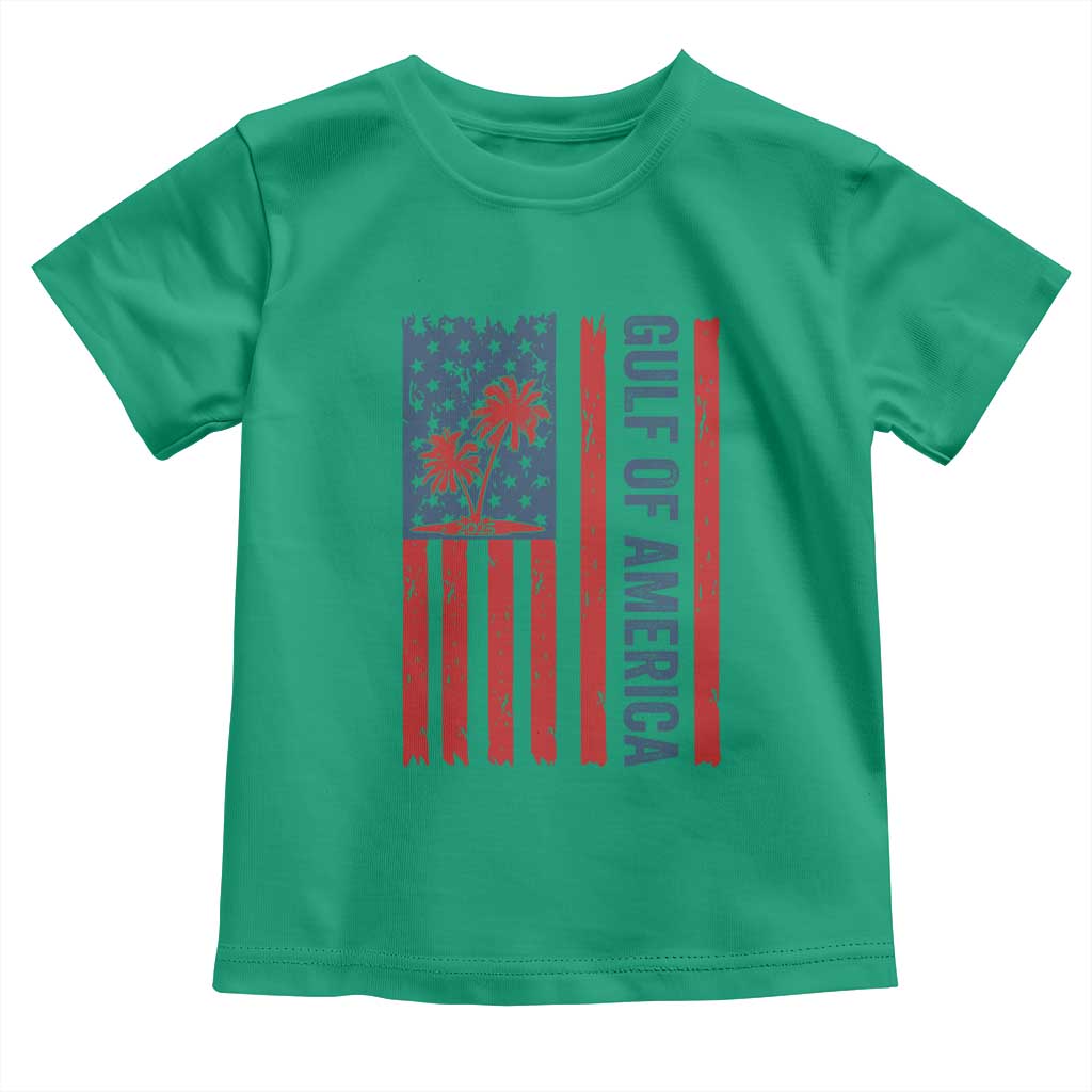 Funny Gulf Of US America Est 2025 Toddler T Shirt USA American Flag