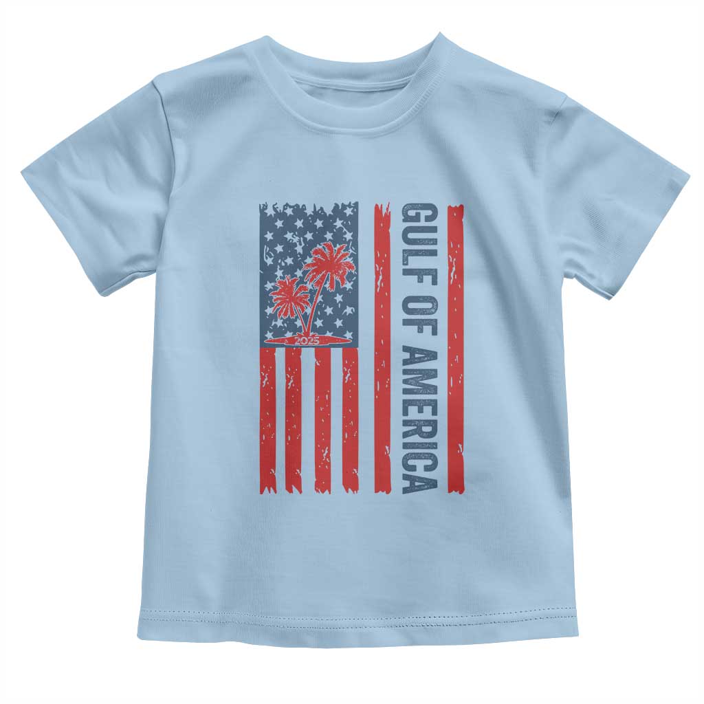 Funny Gulf Of US America Est 2025 Toddler T Shirt USA American Flag