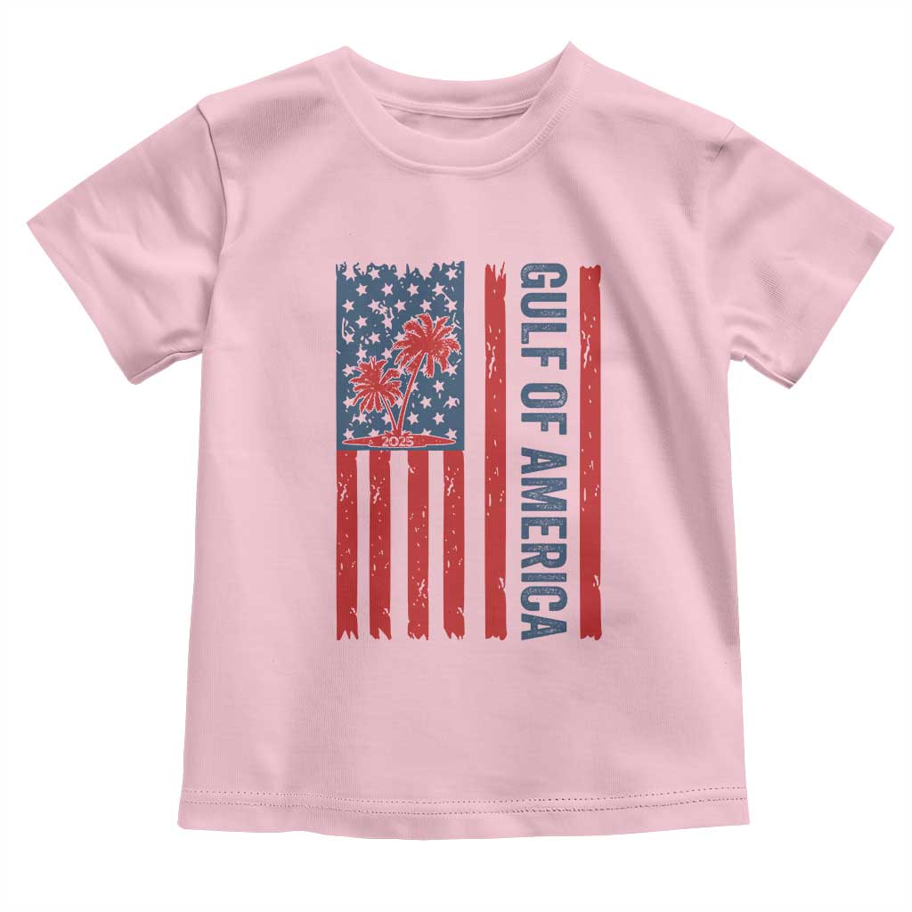 Funny Gulf Of US America Est 2025 Toddler T Shirt USA American Flag