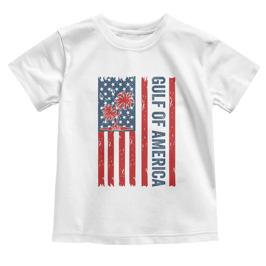 Funny Gulf Of US America Est 2025 Toddler T Shirt USA American Flag