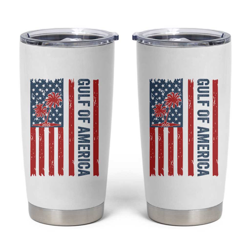 Funny Gulf Of US America Est 2025 Tumbler Cup USA American Flag