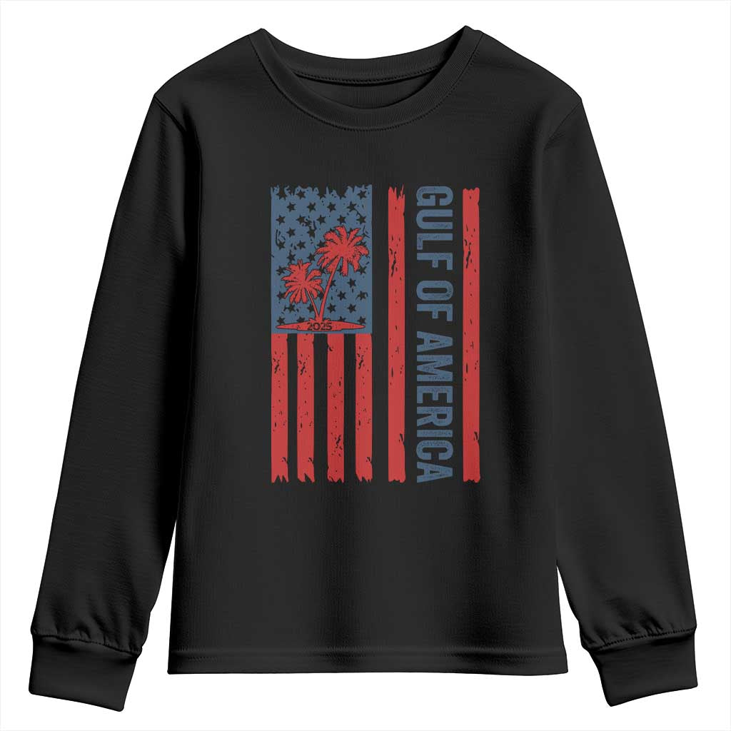 Funny Gulf Of US America Est 2025 Youth Sweatshirt USA American Flag