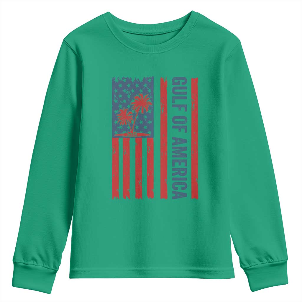 Funny Gulf Of US America Est 2025 Youth Sweatshirt USA American Flag