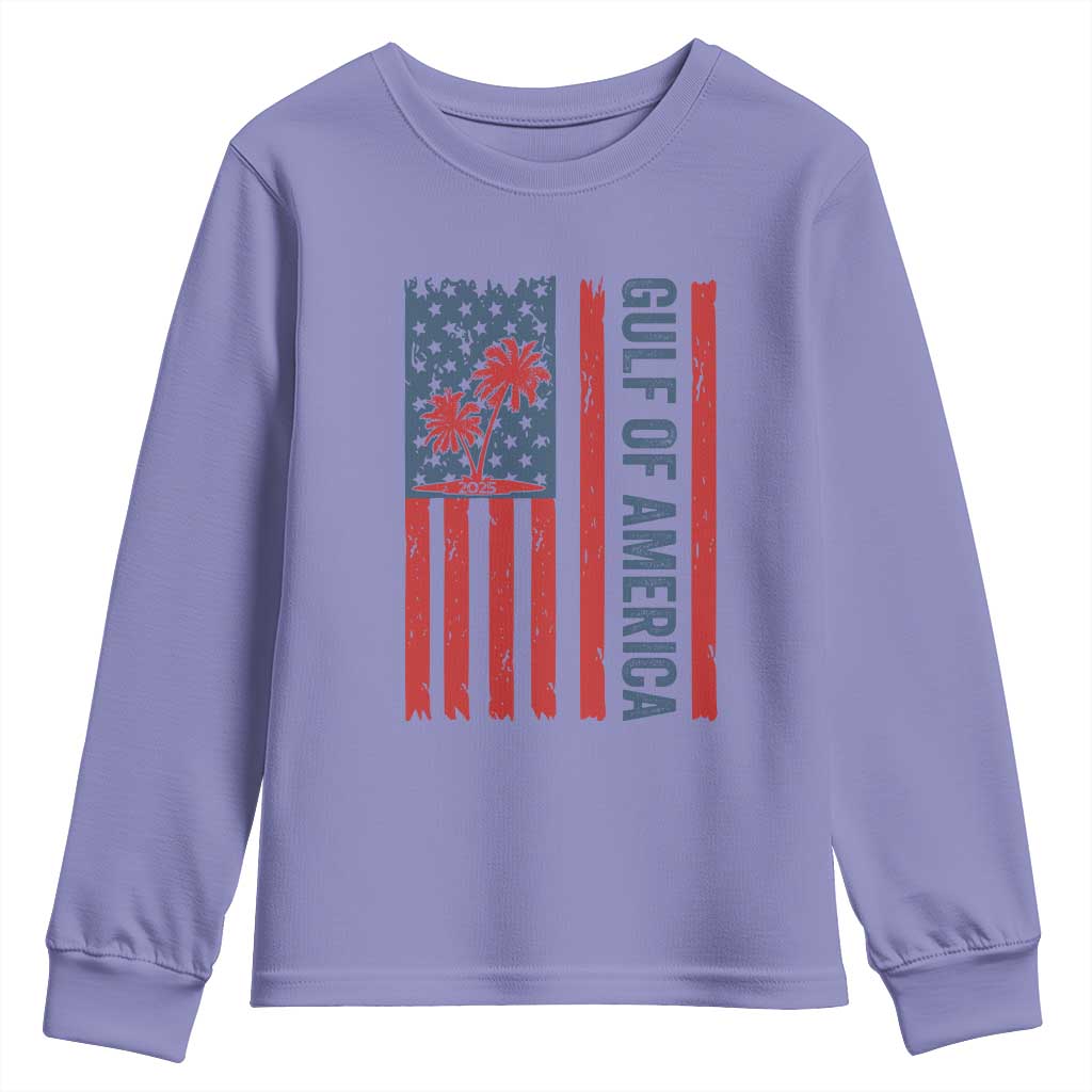 Funny Gulf Of US America Est 2025 Youth Sweatshirt USA American Flag