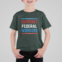Support Federal Workers T Shirt For Kid Patriotic Protect Defend Employee Solidarity