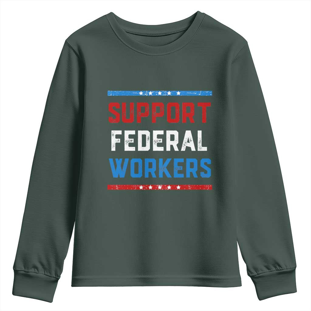Support Federal Workers Youth Sweatshirt Patriotic Protect Defend Employee Solidarity