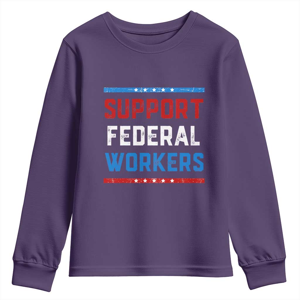 Support Federal Workers Youth Sweatshirt Patriotic Protect Defend Employee Solidarity
