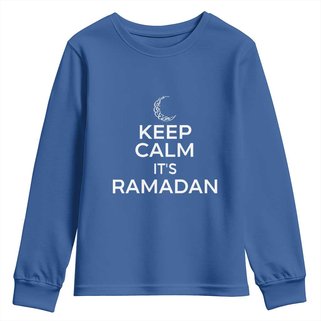 Keep Calm It's Ramadan Youth Sweatshirt Kareem Eid Mubarek Islamic Muslims