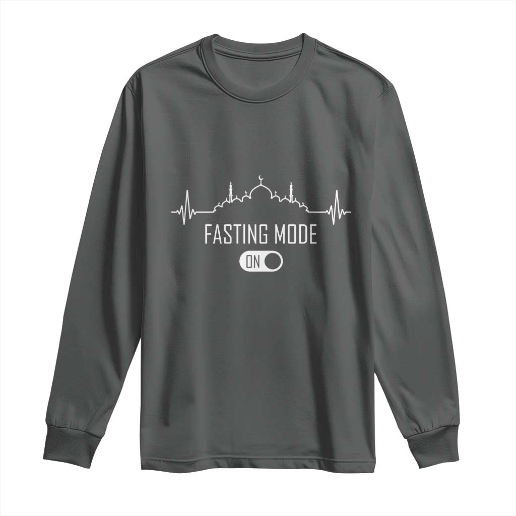 Happy Ramadan Islamic Long Sleeve Shirt Fasting Mode Is On Muslim