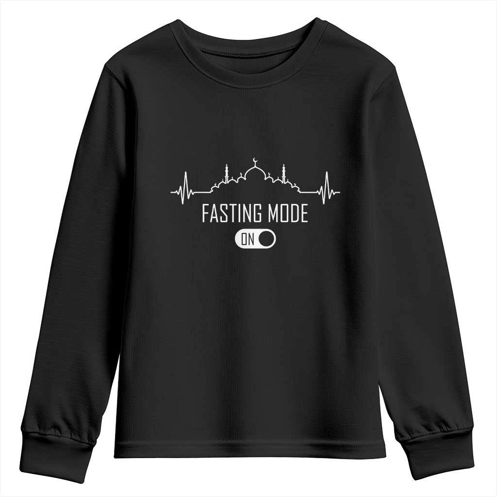 Happy Ramadan Islamic Youth Sweatshirt Fasting Mode Is On Muslim