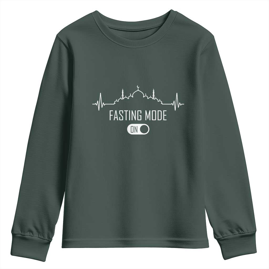 Happy Ramadan Islamic Youth Sweatshirt Fasting Mode Is On Muslim