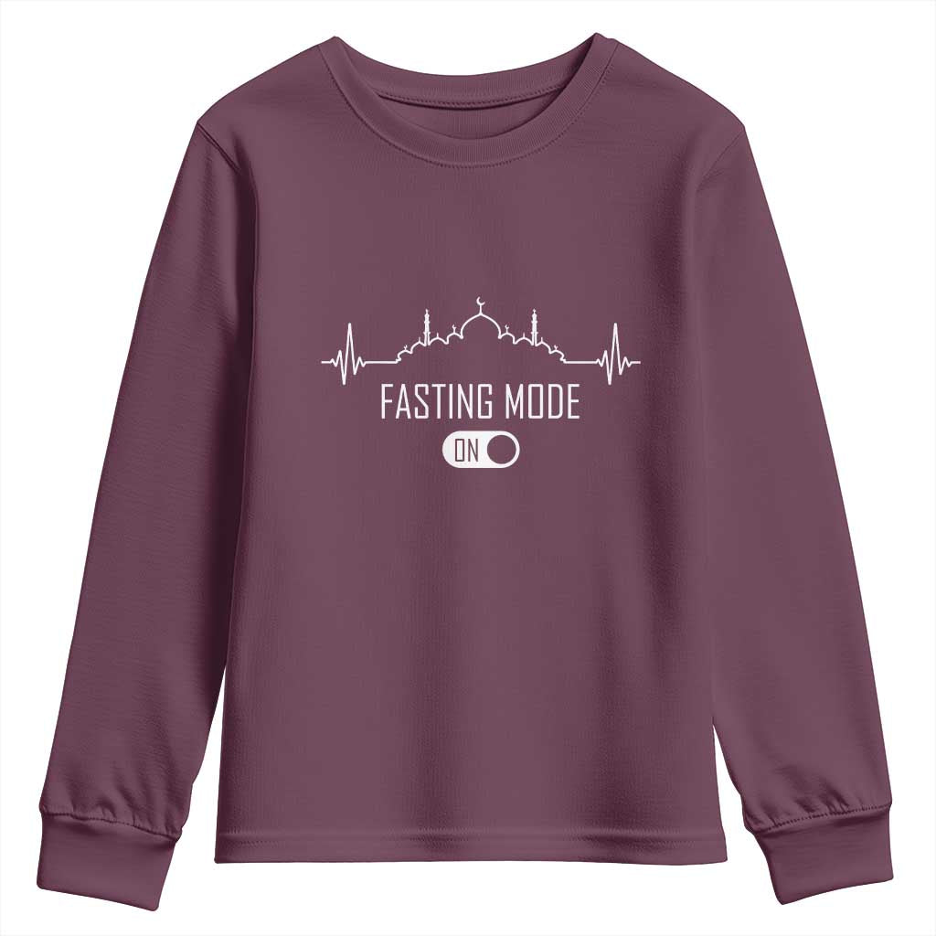 Happy Ramadan Islamic Youth Sweatshirt Fasting Mode Is On Muslim