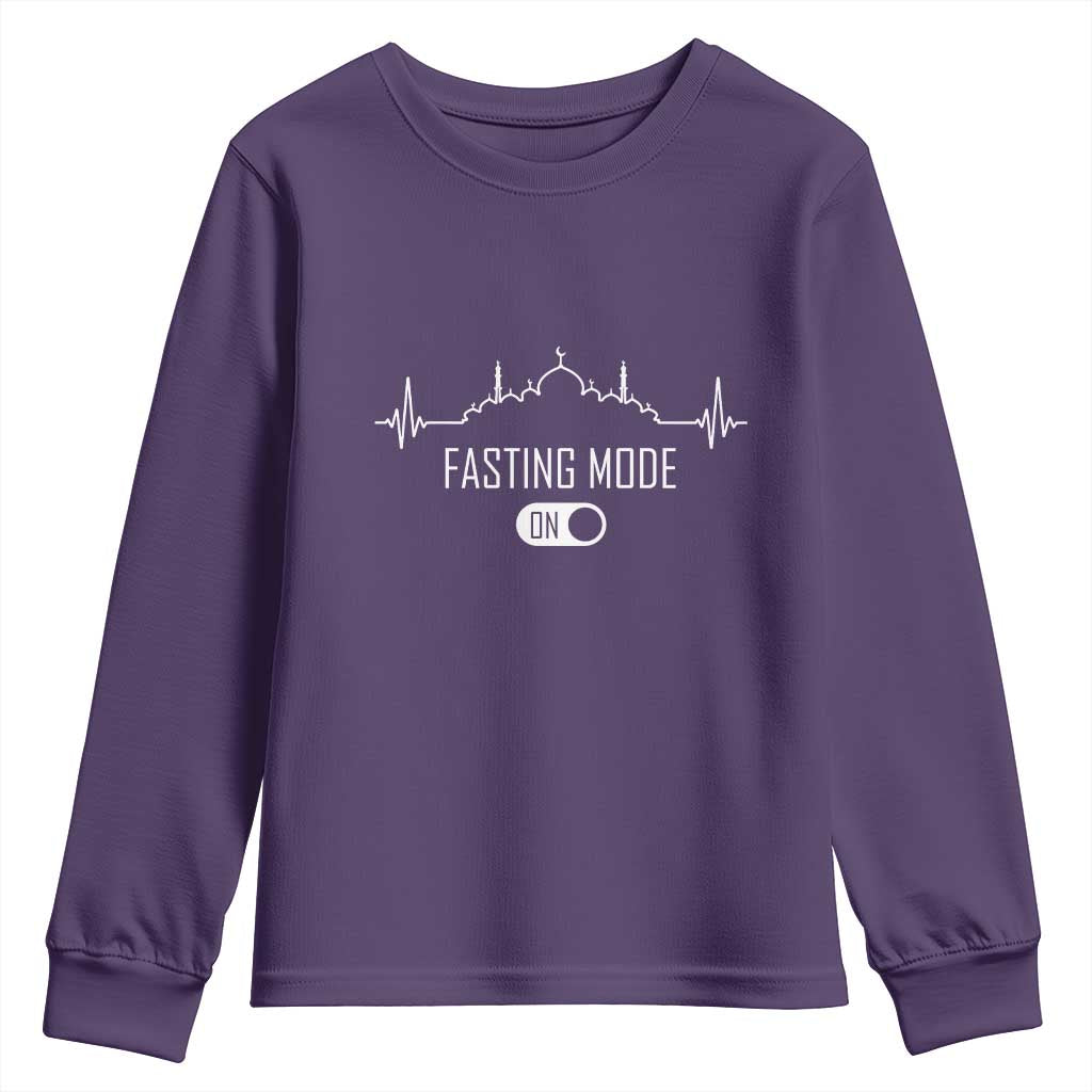 Happy Ramadan Islamic Youth Sweatshirt Fasting Mode Is On Muslim