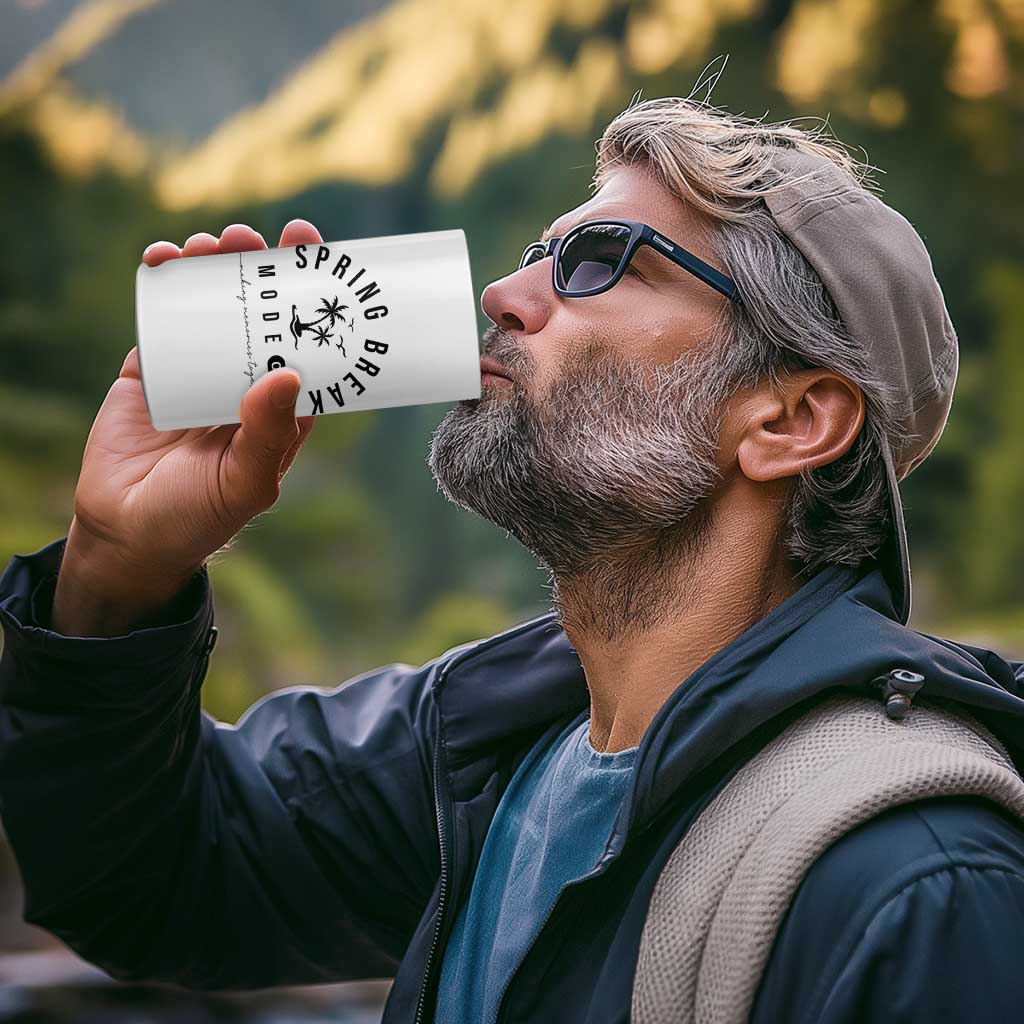 Spring Vacation Break 2025 4 in 1 Can Cooler Tumbler Mode On Party Ready Beach Vibes