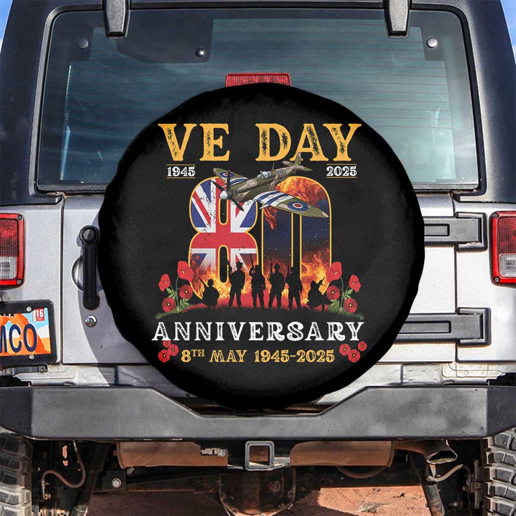 VE Day 80th Anniversary Spare Tire Cover 2025 Celebration Union Flag WWII Remembrance