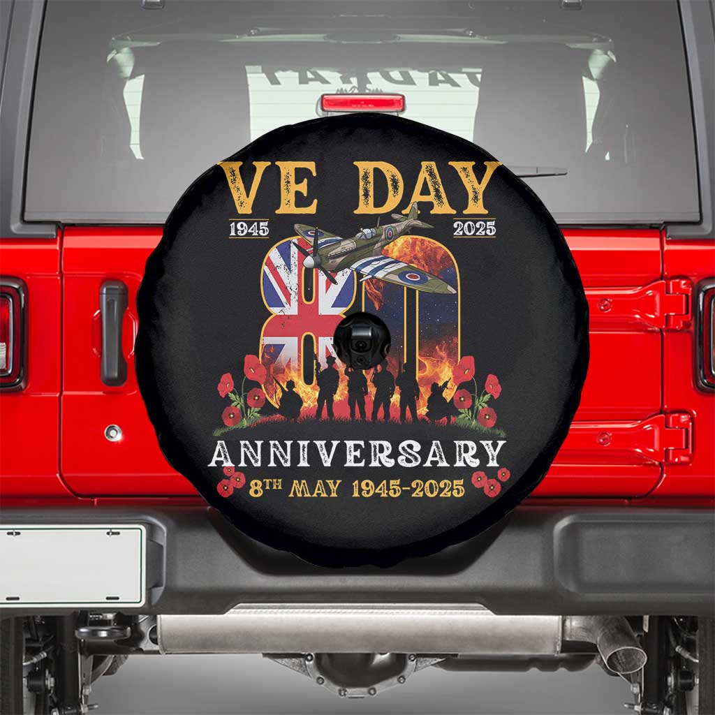 VE Day 80th Anniversary Spare Tire Cover 2025 Celebration Union Flag WWII Remembrance