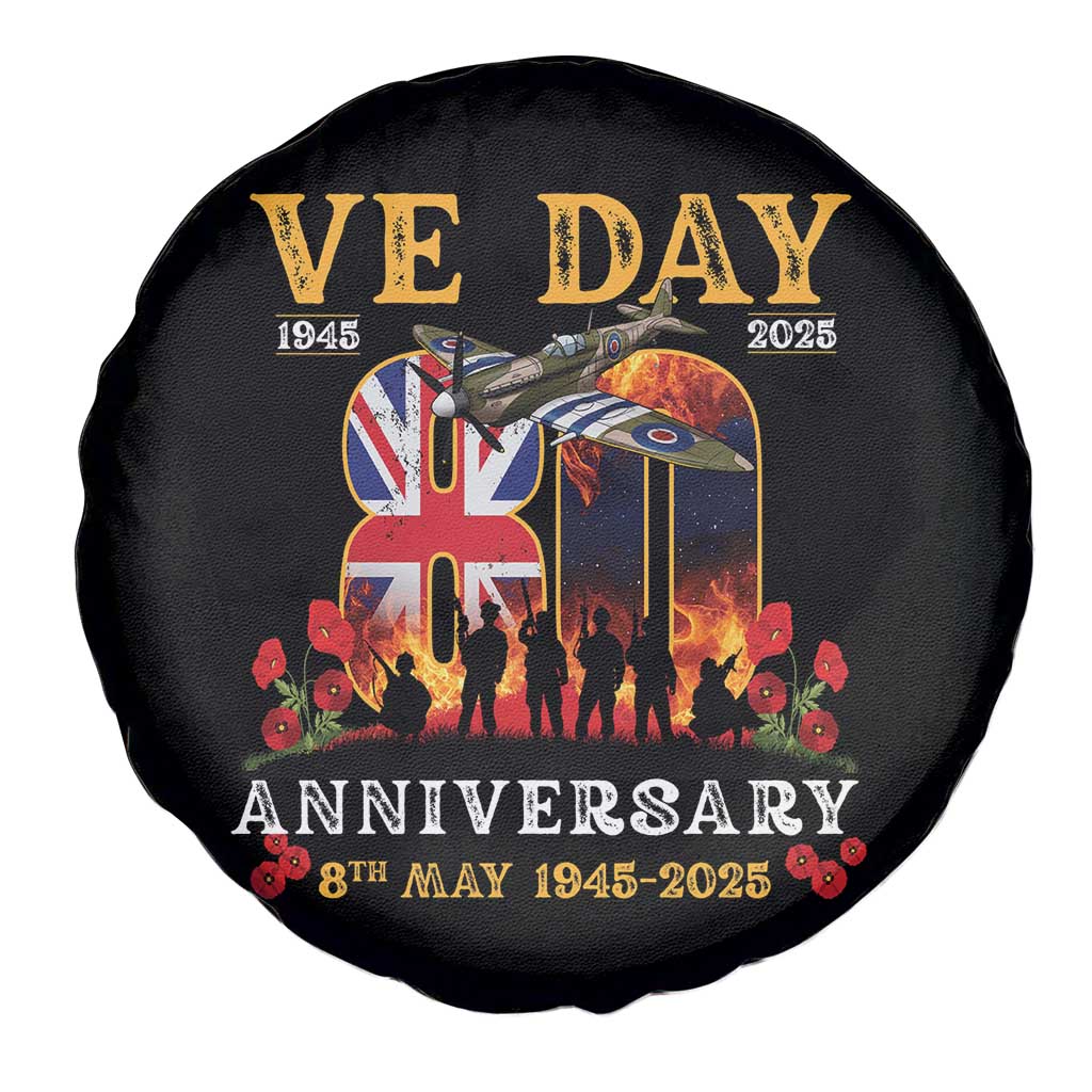 VE Day 80th Anniversary Spare Tire Cover 2025 Celebration Union Flag WWII Remembrance