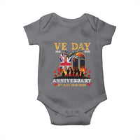 VE Day 80th Anniversary Baby Onesie 2025 Celebration Union Flag WWII Remembrance