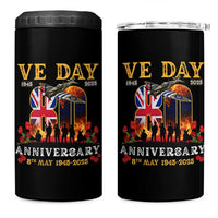 VE Day 80th Anniversary 4 in 1 Can Cooler Tumbler 2025 Celebration Union Flag WWII Remembrance