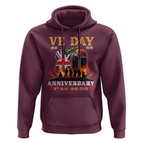 VE Day 80th Anniversary Hoodie 2025 Celebration Union Flag WWII Remembrance