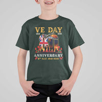 VE Day 80th Anniversary T Shirt For Kid 2025 Celebration Union Flag WWII Remembrance