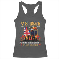 VE Day 80th Anniversary Racerback Tank Top 2025 Celebration Union Flag WWII Remembrance
