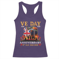 VE Day 80th Anniversary Racerback Tank Top 2025 Celebration Union Flag WWII Remembrance