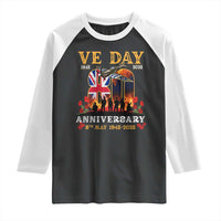 VE Day 80th Anniversary Raglan Shirt 2025 Celebration Union Flag WWII Remembrance