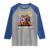 VE Day 80th Anniversary Raglan Shirt 2025 Celebration Union Flag WWII Remembrance