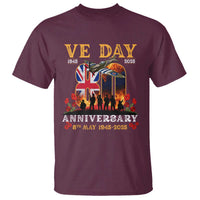VE Day 80th Anniversary T Shirt 2025 Celebration Union Flag WWII Remembrance