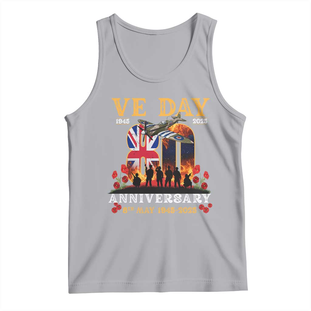 VE Day 80th Anniversary Tank Top 2025 Celebration Union Flag WWII Remembrance