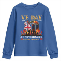 VE Day 80th Anniversary Youth Sweatshirt 2025 Celebration Union Flag WWII Remembrance
