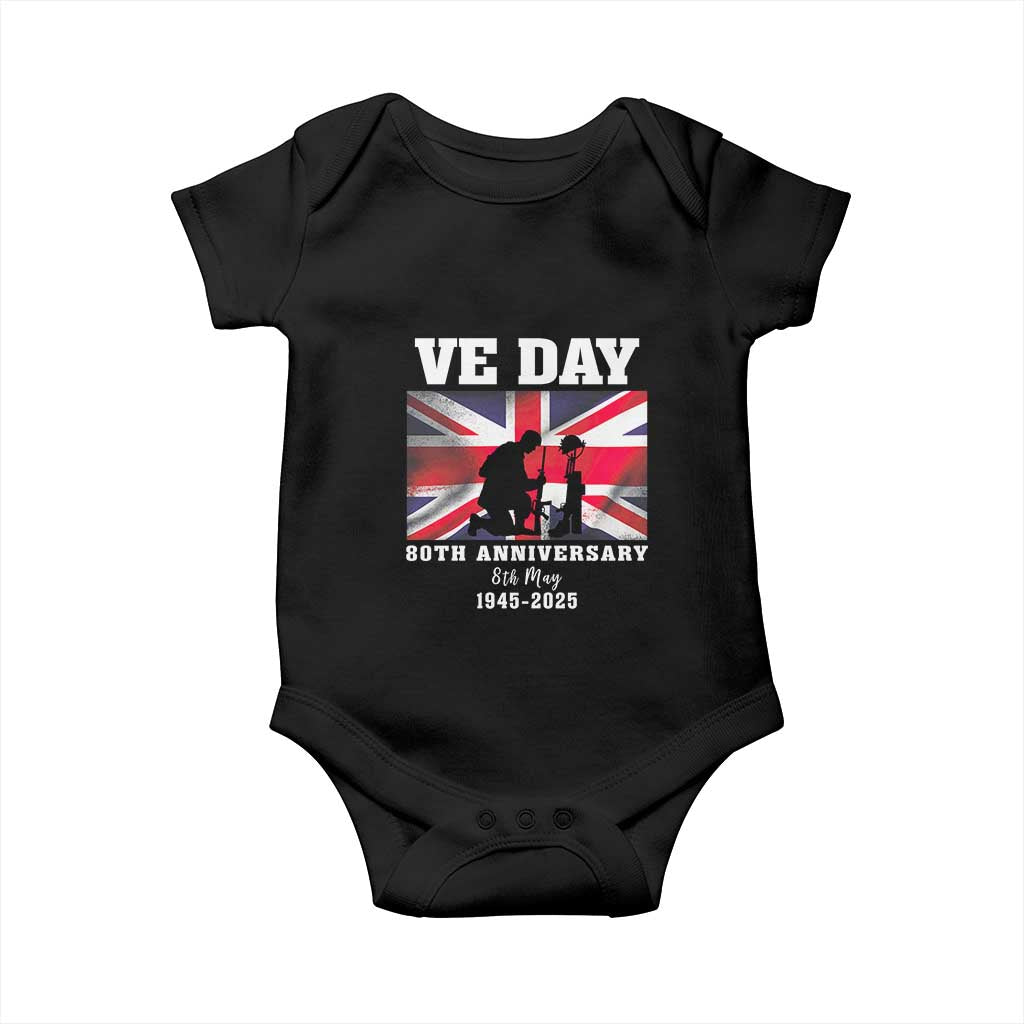 VE Day 80th Anniversary Baby Onesie Victory in Europe Union Flag WWII Remembrance