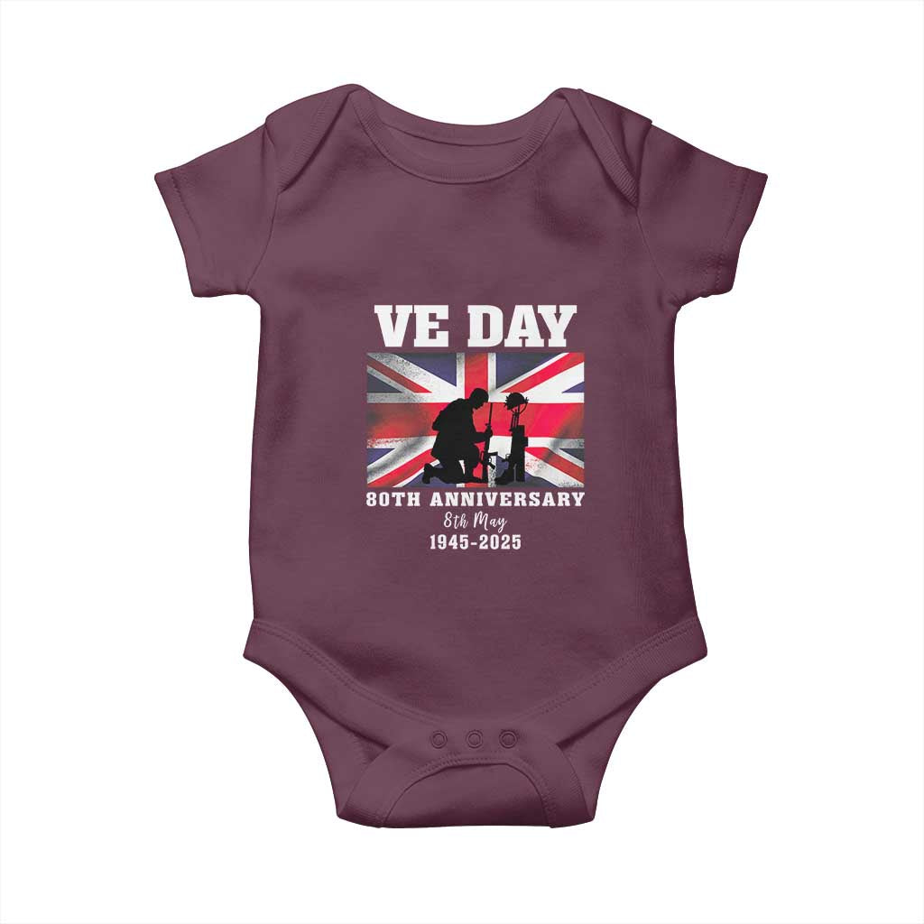VE Day 80th Anniversary Baby Onesie Victory in Europe Union Flag WWII Remembrance