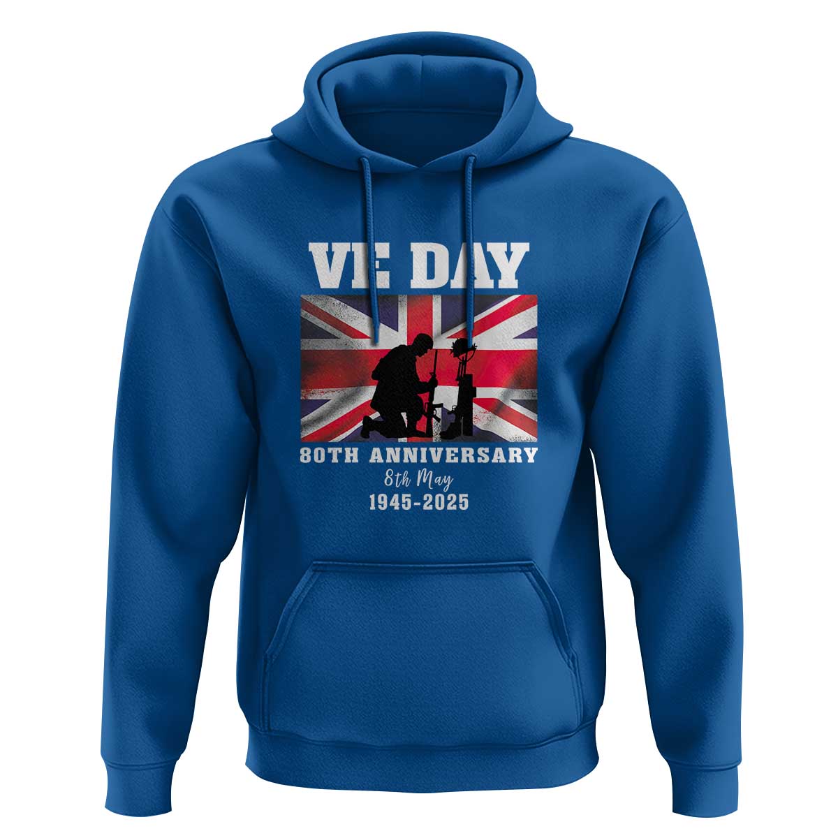 VE Day 80th Anniversary Hoodie Victory in Europe Union Flag WWII Remembrance