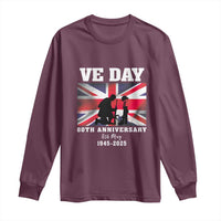 VE Day 80th Anniversary Long Sleeve Shirt Victory in Europe Union Flag WWII Remembrance