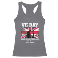 VE Day 80th Anniversary Racerback Tank Top Victory in Europe Union Flag WWII Remembrance