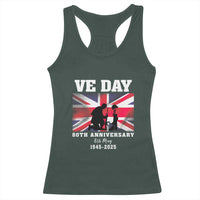 VE Day 80th Anniversary Racerback Tank Top Victory in Europe Union Flag WWII Remembrance