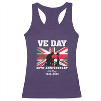 VE Day 80th Anniversary Racerback Tank Top Victory in Europe Union Flag WWII Remembrance