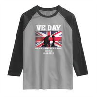 VE Day 80th Anniversary Raglan Shirt Victory in Europe Union Flag WWII Remembrance