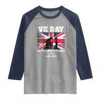 VE Day 80th Anniversary Raglan Shirt Victory in Europe Union Flag WWII Remembrance