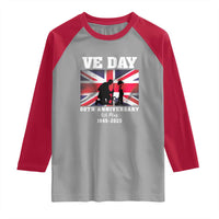 VE Day 80th Anniversary Raglan Shirt Victory in Europe Union Flag WWII Remembrance
