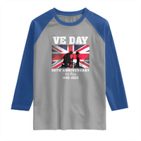 VE Day 80th Anniversary Raglan Shirt Victory in Europe Union Flag WWII Remembrance