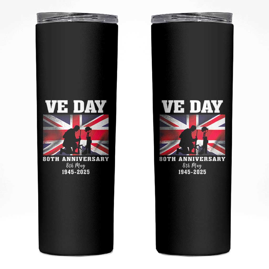 VE Day 80th Anniversary Skinny Tumbler Victory in Europe Union Flag WWII Remembrance