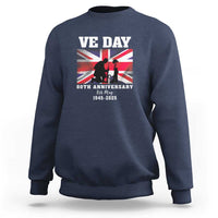 VE Day 80th Anniversary Sweatshirt Victory in Europe Union Flag WWII Remembrance