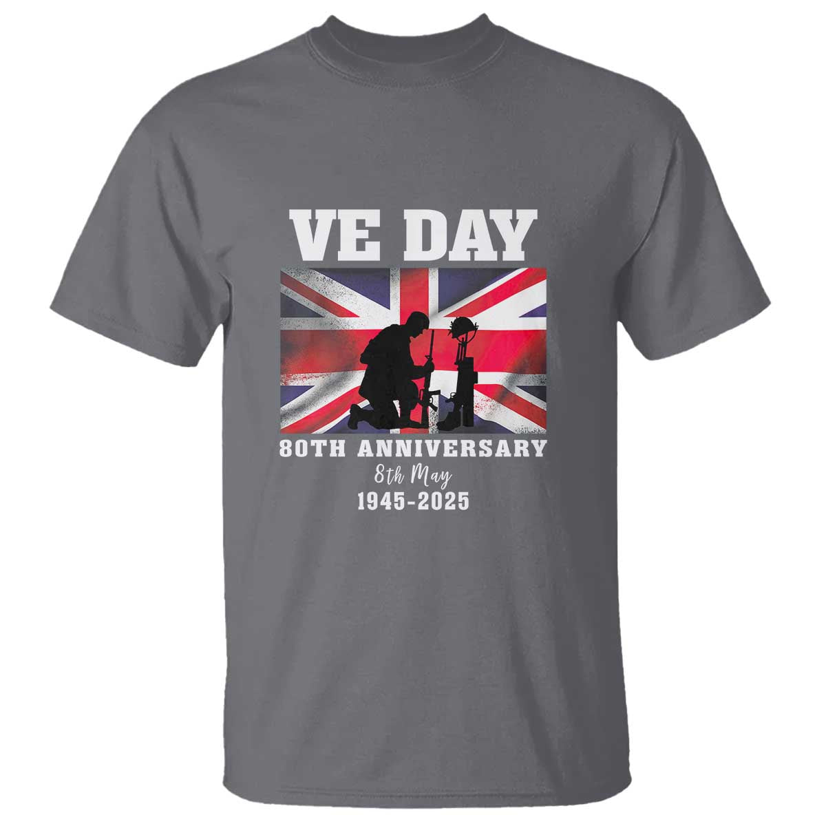 VE Day 80th Anniversary T Shirt Victory in Europe Union Flag WWII Remembrance