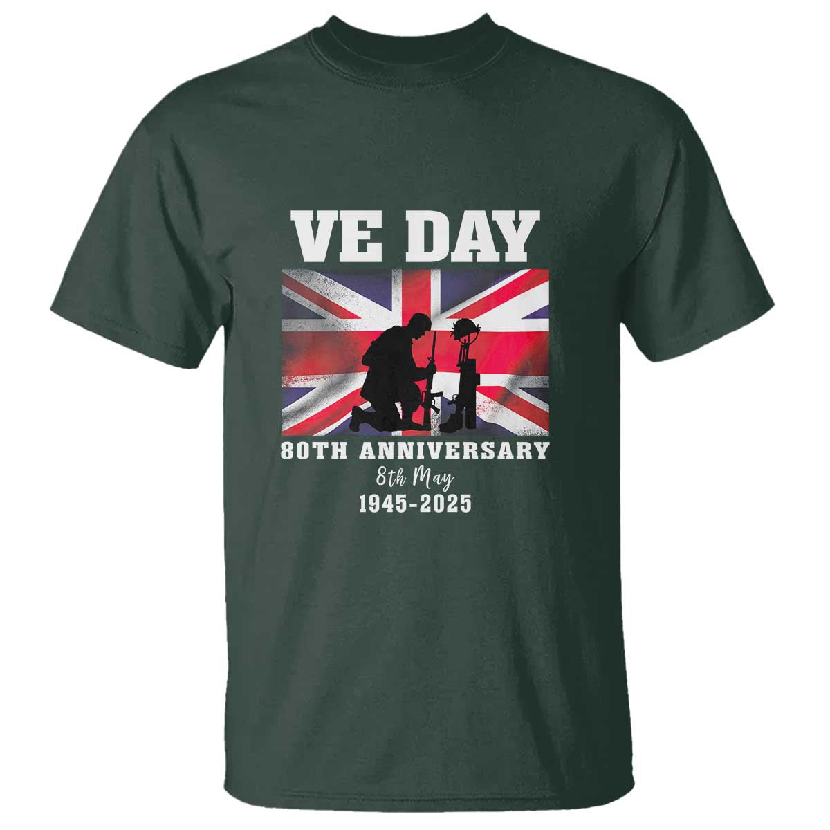 VE Day 80th Anniversary T Shirt Victory in Europe Union Flag WWII Remembrance